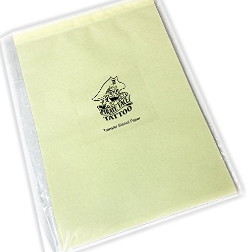 Pirate Face Tattoo Transfer Paper 100 Sheets for Artists & Tattooists 8.5" x 11"