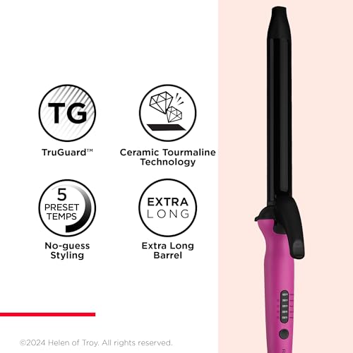 Revlon Easy Heat 1-Inch Curling Iron with Extra-Long Tourmaline Barrel