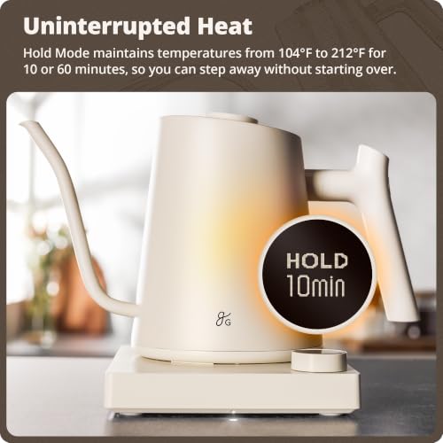 Greater Goods 0.8L Electric Kettle with Temperature Control - Birch White