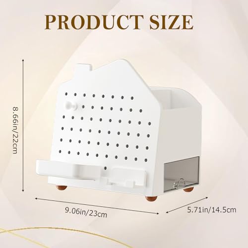 Makeup Organizer with Compartments and Drawer, Cosmetic Storage for Dresser, Vanity, and Bathroom Countertop, Skincare and Perfume Organizer