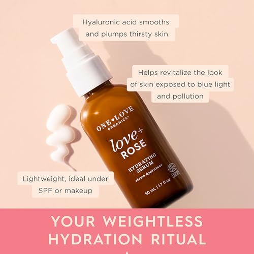 Hydrating Face Serum with Hyaluronic Acid & Organic Rose Extract - 50ml