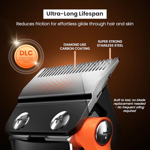 MAXGROOM Hair Clipper with Magnetic-Levitation Motor & DLC Blade - Adjustable Fade Trimmer