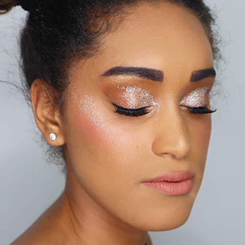 Electric Bliss Beauty Holographic Silver Glitter Spray - Shiny Body Glitter Spray, Hair Glitter Spray for Hair & Body Face Glitter, Eye Glitter, Rave Glitter Festival Accessories