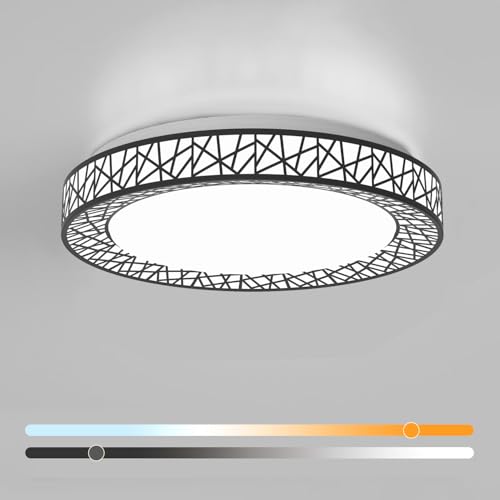 Lightania 18 Inch Black Bird's Nest Flush Mount Ceiling Light - 35W, 5 CCT