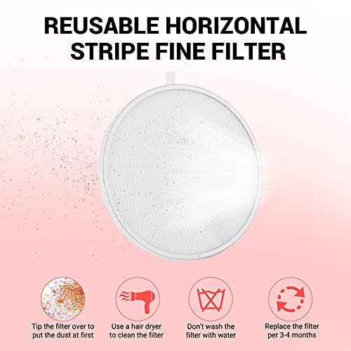 MelodySusie Nail Dust Collector Filter Replacement 4 Pack - Reusable Dust Filters