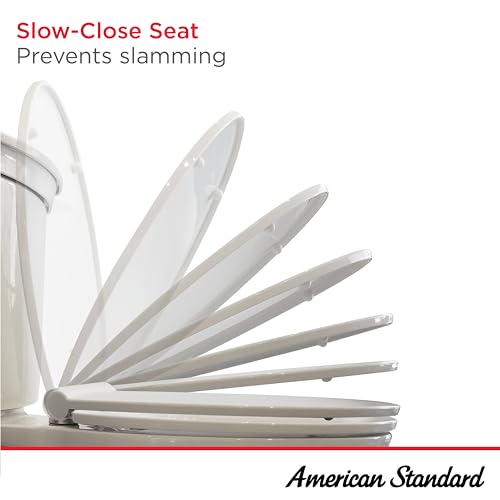 American Standard White Elongated Toilet Seat Soft Close with Antimicrobial Surface - Front Variation