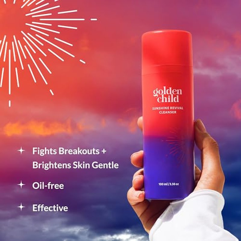 Golden Child - Sunshine Revival Cleanser - Daily Cleanser for Sensitive Skin & combination Skin. Deep Cleans & Fights Breakouts.