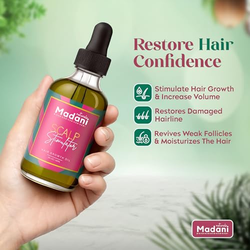 Hair Growth Oil for Thinning Hair & Scalp Stimulator - All Hair Types, 2 oz