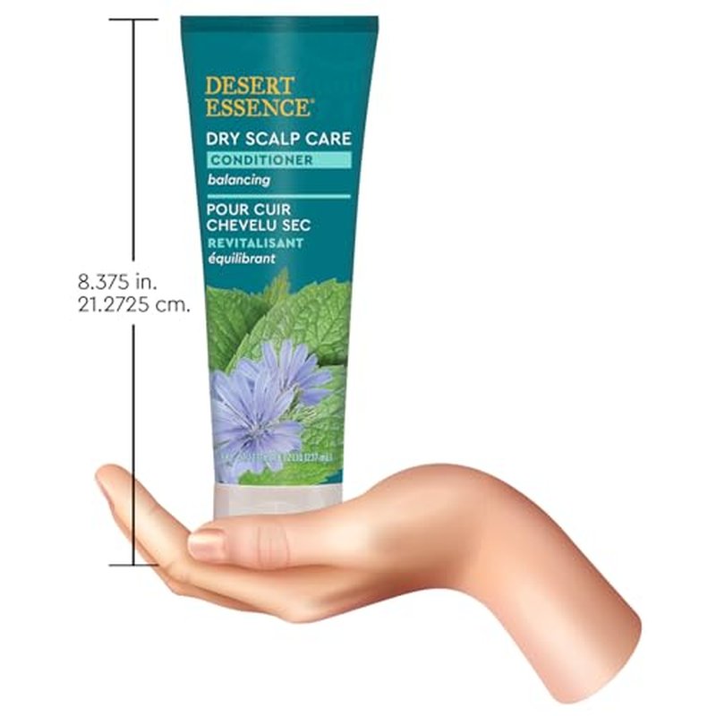 Desert Essence Dry Scalp Conditioner ? Tea Tree & Manuka Oil with Aloe & Peppermint ? Lightweight, Silicone-Free Formula for Dry, Itchy Scalp Relief ? Nourishes & Soothes for Soft, Shiny Hair ? 8 oz