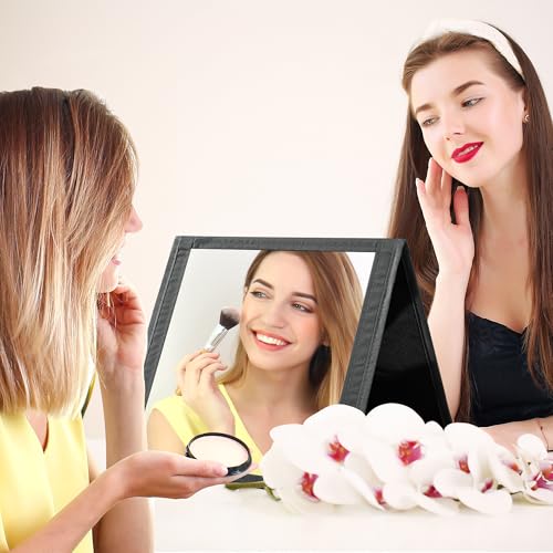 ROYALAY Black Foldable Full Length Body Mirror with Handle, 47x13in, Portable Travel Dance & Dressing Mirror