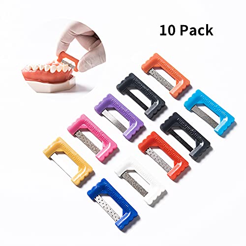 Easyinsmile Dental IPR Strip System 10PCS Orthodontic Enamel Reduction Kit B/Multi-Color