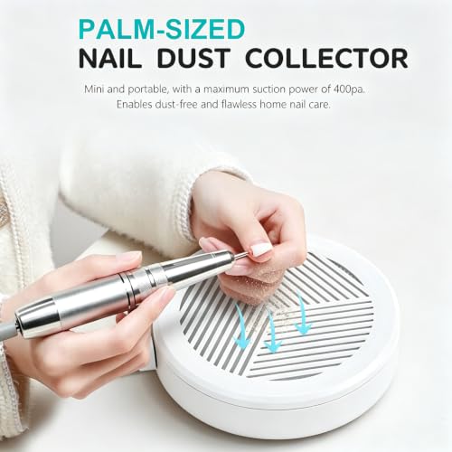 Nail Dust Collector Compact Fan Vacuum for Home & Salon White - AONOLOVO