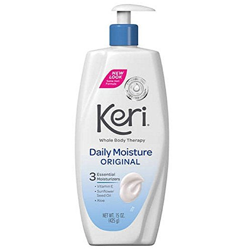 Keri Original Daily Moisture Lotion 15 oz Pack of 3 – Deep Hydration with Vitamin E Aloe Sunflower