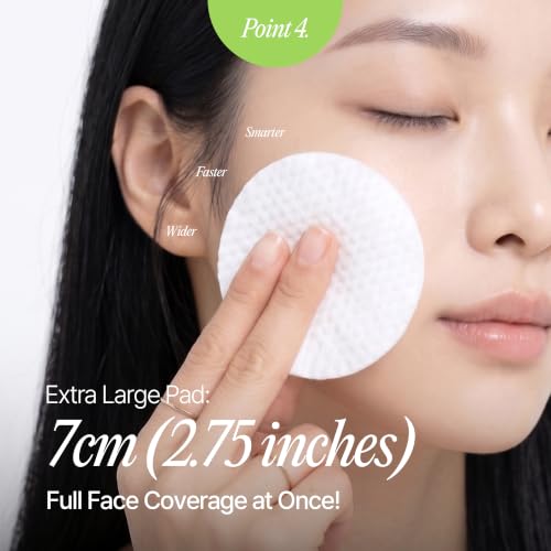 3-in-1 Facial Cleansing Pads Bulk Pack with AHA & PHA - Large 2.75" Face Wipes for Travel & Gym