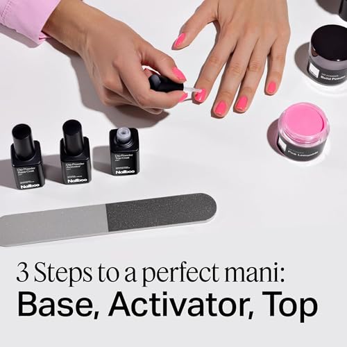 Nailboo Dip Powder Liquid Set with Base Top Coat & Activator - Long-Lasting Manicure Kit
