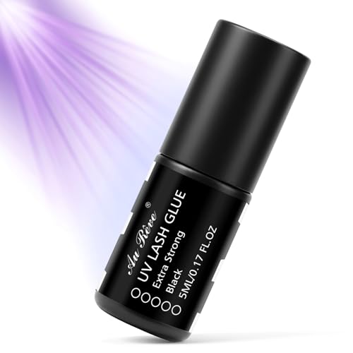 Black UV Eyelash Extension Glue 5ml - Strong Bond & Waterproof