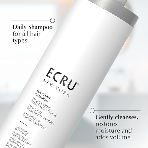 ECRU NEW YORK Sea Clean Sulfate-Free Shampoo, 8 Fl Oz - Color Safe, Gentle Cleansing