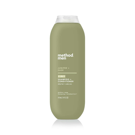 Method Men 2-in-1 Shampoo + Condtioner, Juniper + Sage, 14 Ounces