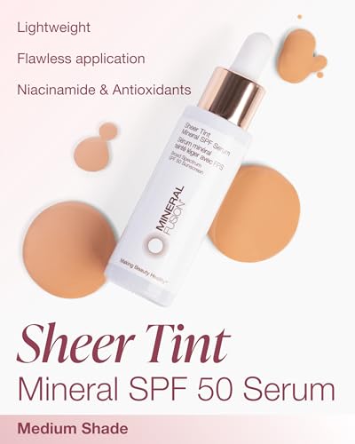 Mineral Fusion Sheer Tint SPF 50 Face Serum - Medium, 1 Fl Oz