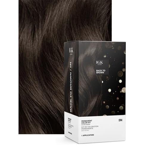 Natural Brown Permanent Hair Dye Kit 5N - 4.75 oz, Gray Coverage, Ammonia-Free