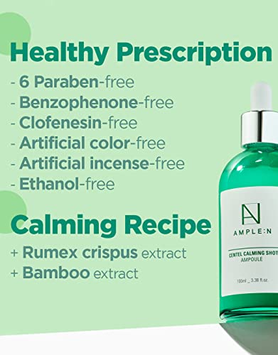 CORÉANA Centella Calming Ampoule - 3.38 Fl Oz Korean Skin Serum - Variation of THIS listing