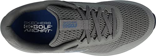 Men's Spikeless Golf Shoes - Skechers Max Fairway 3 Arch Fit Wide Charcoal Navy