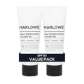 Facial Moisturizer with SPF 50 - Water-Resistant Daily Sunscreen Lotion, 2 Pack