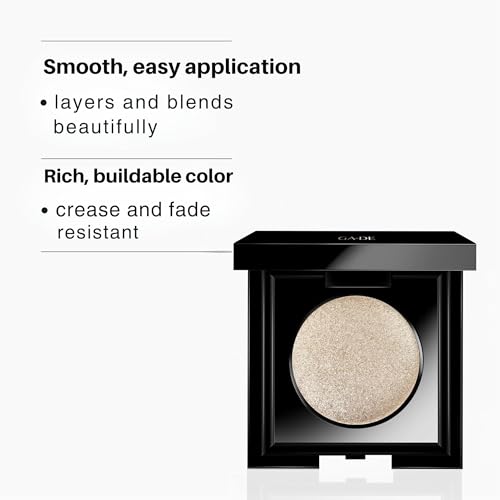 GA-DE Velveteen Metallic Eyeshadow Mono 126 Diamonds - Pearl Infused, Shimmer, Silky-Soft, Densely Pigmented, Seamless Blend - 0.105 oz