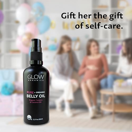 Pregnancy Belly Oil for Stretch Marks & Skin Hydration - Organic Maternity Skincare, 95ml