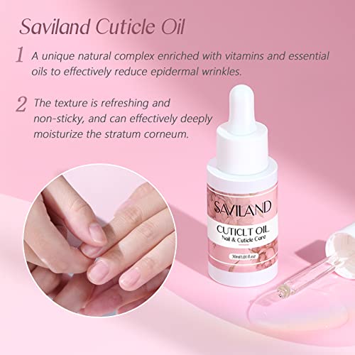 SAVILAND Professional Nail Drill 40000 RPM & Cuticle Remover and Cuticle Oil: Portable Diamond Nail Drill Kit Rechargeable 4000 mAh Electric Nail File with Ceramic Nail Drill Bits