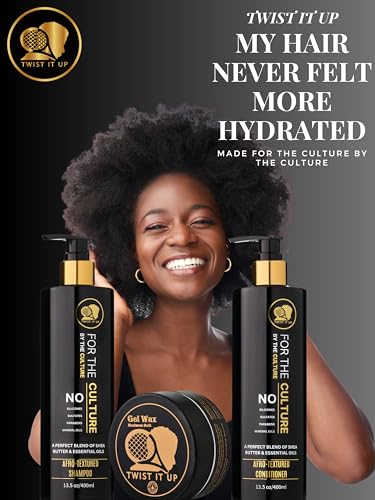 Moisturizing Shampoo & Conditioner Set for Afro-Textured Hair - Sulfate & Paraben-Free, Natural Ingredients