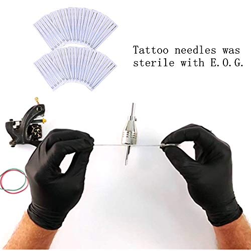 Autdor Tattoo Needles Set 200PCS Mixed RL/RS/M1 Round & Magnum - Disposable Sterile