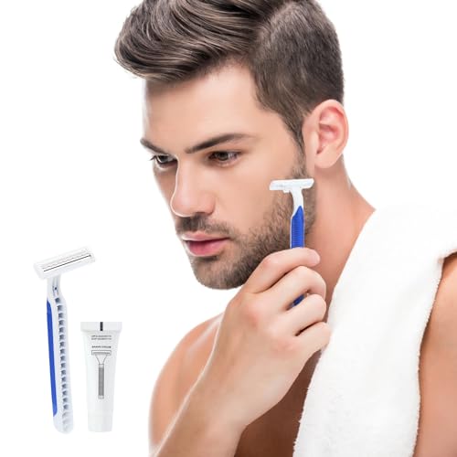 120 Pack Disposable Razors Bulk Blue - Travel & Hotel Shaving Set for Men & Women