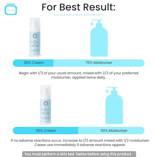 OMIC 10% Tranexamic Acid Cream ? 1 fl oz / 30ml ? Skin Brightening Cream, Reduce Appearance of Dark Spots, Skin Moisturizer, Even Skin Tone with Coconut Oil & Vitamin E