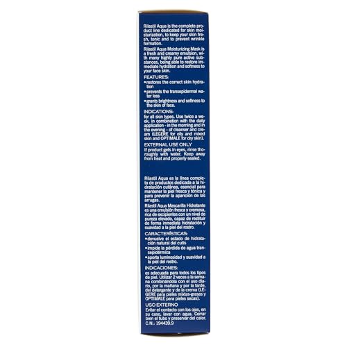 Rilastil Aqua Hydrating Facial Mask 50ml – Intensive Moisturizing, Brightening