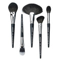 5-Piece Professional Natural Goat Hair Makeup Brush Set ? Face Brushes for Powder, Blush, Contour, Highlighting & Foundation. Super Soft Bristles, Variety of Brushes. Labled Brush Handle