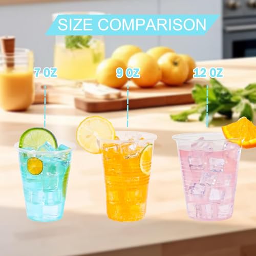 2000 Pack 12 oz Clear Disposable Plastic Water Cups - BPA-Free, Heat-Resistant