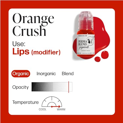 Perma Blend Orange Crush Microblading Tattoo Ink 0.5 oz for Lip & Cosmetic Use