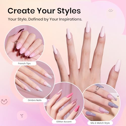 Beetles Cozy Elegance Gel Nail Polish Kit with UV/LED Light, 12 Colors, Manicure Set