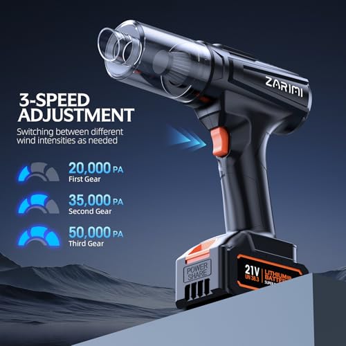 Cordless Car Vacuum Cleaner with Dual Batteries - Ink Black
