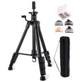 Heavy Duty Wig Stand with Adjustable Height and Black Finish for Making Wigs