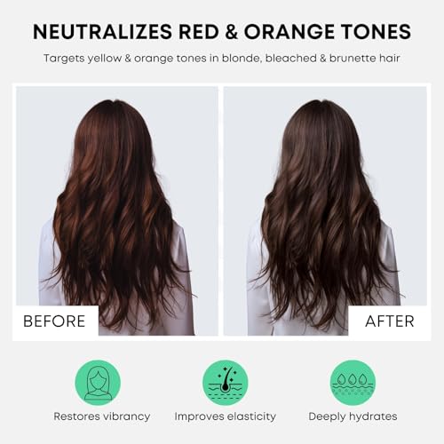 8.5 Fl Oz Green Pigmented Neutralizing Shampoo for Blonde Brunette Hair - Variation of THIS listing
