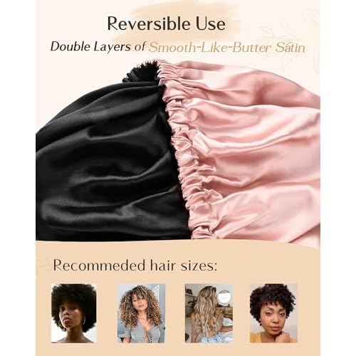 YANIBEST Heatless Curl Overnight Set with Hair Scrunchies Clip and Satin Bonnet