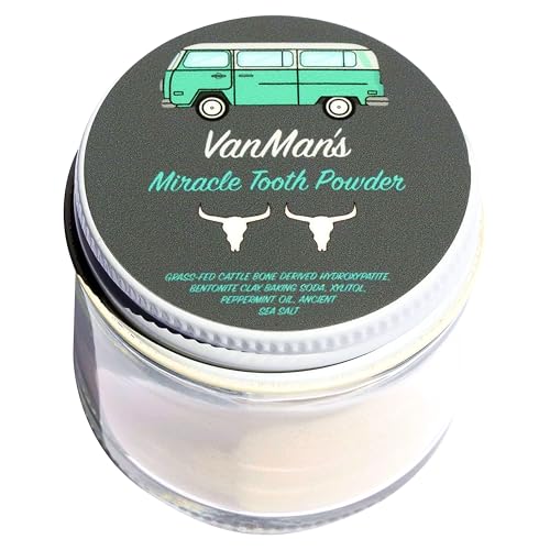 Miracle Tooth Powder - Mint & Bone Remineralizing Toothpaste, 2.2 oz - Vanman's Natural Oral Care