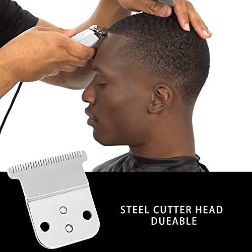 2 Pack Replacement T-Blades for Andis D7/D8 Trimmers - Durable Carbon Steel, Close-Cutting Design