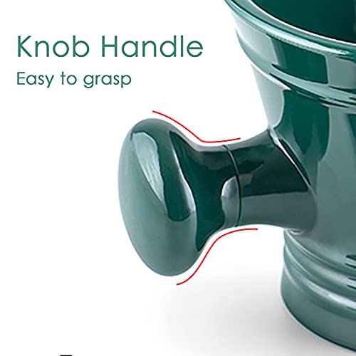 Acrylic Shaving Mug with Handle for Men, Deep Size Wet Shaving Bowl, Green