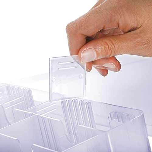 Clear Nail Polish Organizer Box 48 Bottles with Adjustable Dividers - Double Sided Storage Case