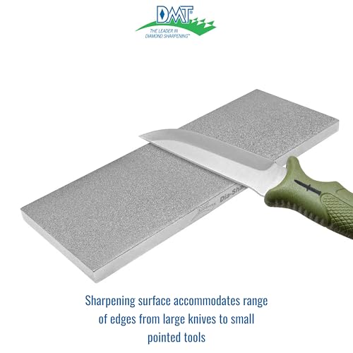 DMT Dia-Sharp Fine Bench Stone - Diamond Knife Sharpener for Kitchen & Workshop - 8x3x0.38 Inches