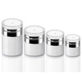 4Pack Airless Pump Jars Mixed(0.5oz+1.0oz+1.7oz+3.5oz) Lotion Dispenser Bottle with Pump, Moisturizer Travel Containers for Skincare Face Makeup