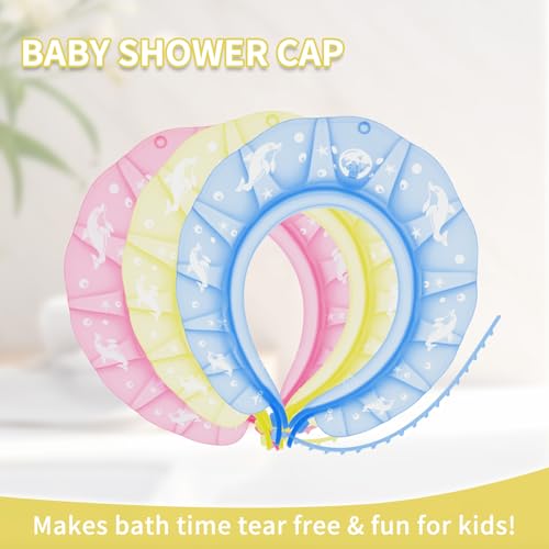 Baby Bath Visor Silicone Shower Cap for 24 Months Plus - Leak-Proof & Adjustable